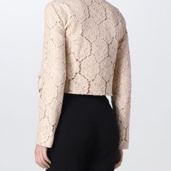 Max Mara |  Lirica Guipure Lace Jacket in Blush | SZ 14 | BNWT - Picture 14 of 17